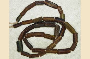 Antique Dark Rootbeer Glass Beads