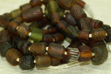 Ancient Afghan Dark Amber Glass Beads