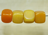 Four Antique Resin-Made Amber Cubes from Ethiopia