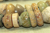 Strand of Ancient Afghan Spindle Whorl Beads
