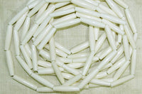 Off-White Bone Hairpipe Beads, India