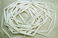 Large Off-White Bone Hairpipe Beads, India