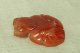 Antique Chinese Carved carnelian pendant; Immortal Lan Caihe