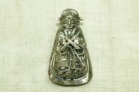 Antique Cáo of the 8 Immortals Silver Hat Amulet
