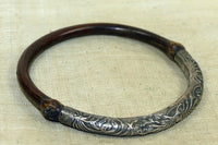 Antique Bangle, Silver and Bamboo from China