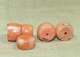 Set of Five Rare Antique Nigerian Pink Coral Beads