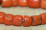 Impressive Strand of 24 Small Berber Red Coral Beads