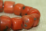 Strand of 25 Rare Berber Red Coral Beads