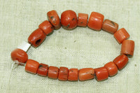 Strand of 19 Small Rare Berber Red Coral Beads