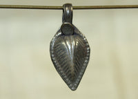 Coin Silver Feather Bead from Afghanistan