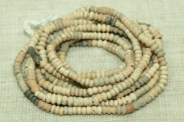 Clay Beads Handmade in Mali djenne. African Terracota Beads. 