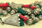 Antique Knotted Silver Bead Necklace from India