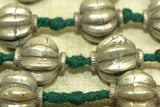 Antique Knotted Silver Bead Necklace from India