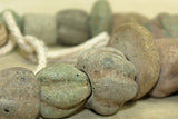 Strand of Antique Ceramic Beads from Burma