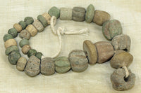 Strand of Antique Ceramic Beads from Burma
