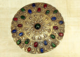 Large Vintage Silver Afghan "Shield"
