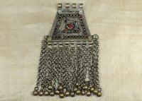 Large Vintage Silver Afghan Pendant with Dangles