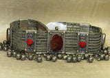 Vintage 1930s Silver and Carnelian Necklace from Morocco