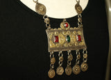 Vintage 1920s Silver and Gold Necklace from Afghanistan