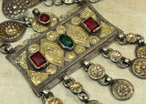 Vintage 1920s Silver and Gold Necklace from Afghanistan