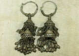 Antique Silver Tassel Earrings from Afghanistan
