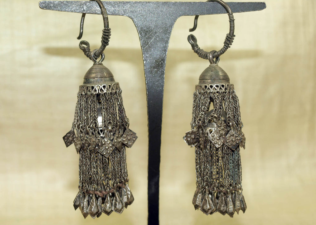Antique Silver Earrings from Afghanistan
