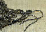 Pair of Vintage Silver Tassel Earrings from India