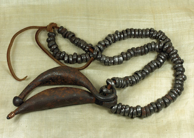 Old Dogon Iron and Bronze Necklace from Mali