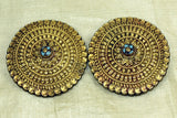 Vintage Gilded Earrings from Nepal, pair