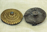 Vintage Gilded Earrings from Nepal, pair