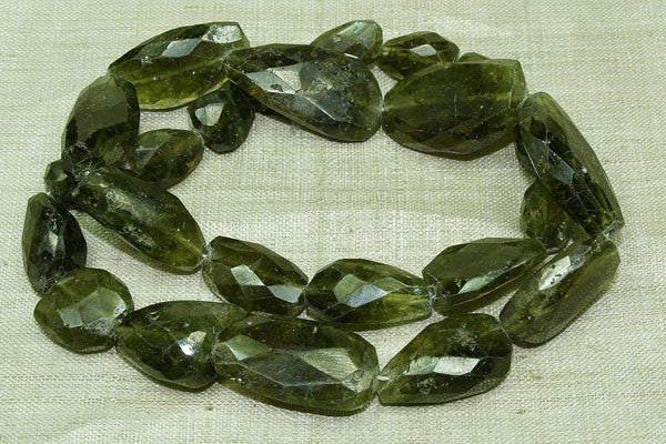 Green Garnet Faceted Beads