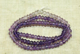 Strand of 4mm Faceted Amethyst Rondelles