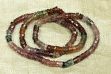 Multicolor Strand of Faceted Spinel I-Cut
