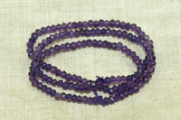 Tiny 3mm Faceted Amethyst Rondelles