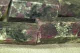 Chunky Cut Ruby Zoisite Beads from India