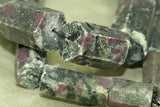 Chunky Cut Ruby Zoisite Beads from India