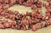 Lovely Pink and Black Rhodonite Chips