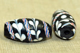 Black "Lewis & Clark" Venetian Bead