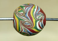 Antique Multicolor Tabular Bead from the 1800s