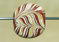 Antique Venetian Large Brown Tabular Bead from the 1800s