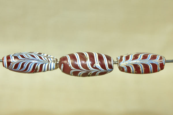 Red "Feather Bead" from the 1800s