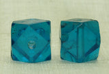 Antique Blue Vaseline Cornerless Cube