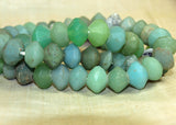 Large Seafoam Green Vaseline Beads from the 1800s