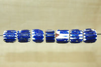 Lot of Seven worn Antique Chevron Beads