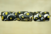 Venetian Feathered Black Glass Bead
