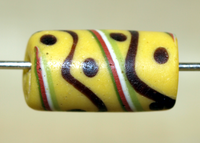 Venetian Cylindrical Yellow Bead