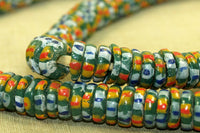 Colorful Strand of Imitation Eja Beads from Ghana