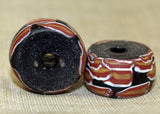 Antique Venetian Tire-Shaped "Lip" Glass Beads