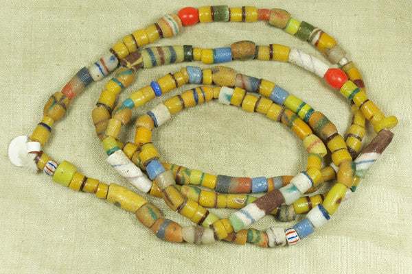 Large Strand of Ghana Glass Sand Beads