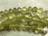 Long Strand of Jonquil Vaseline Beads